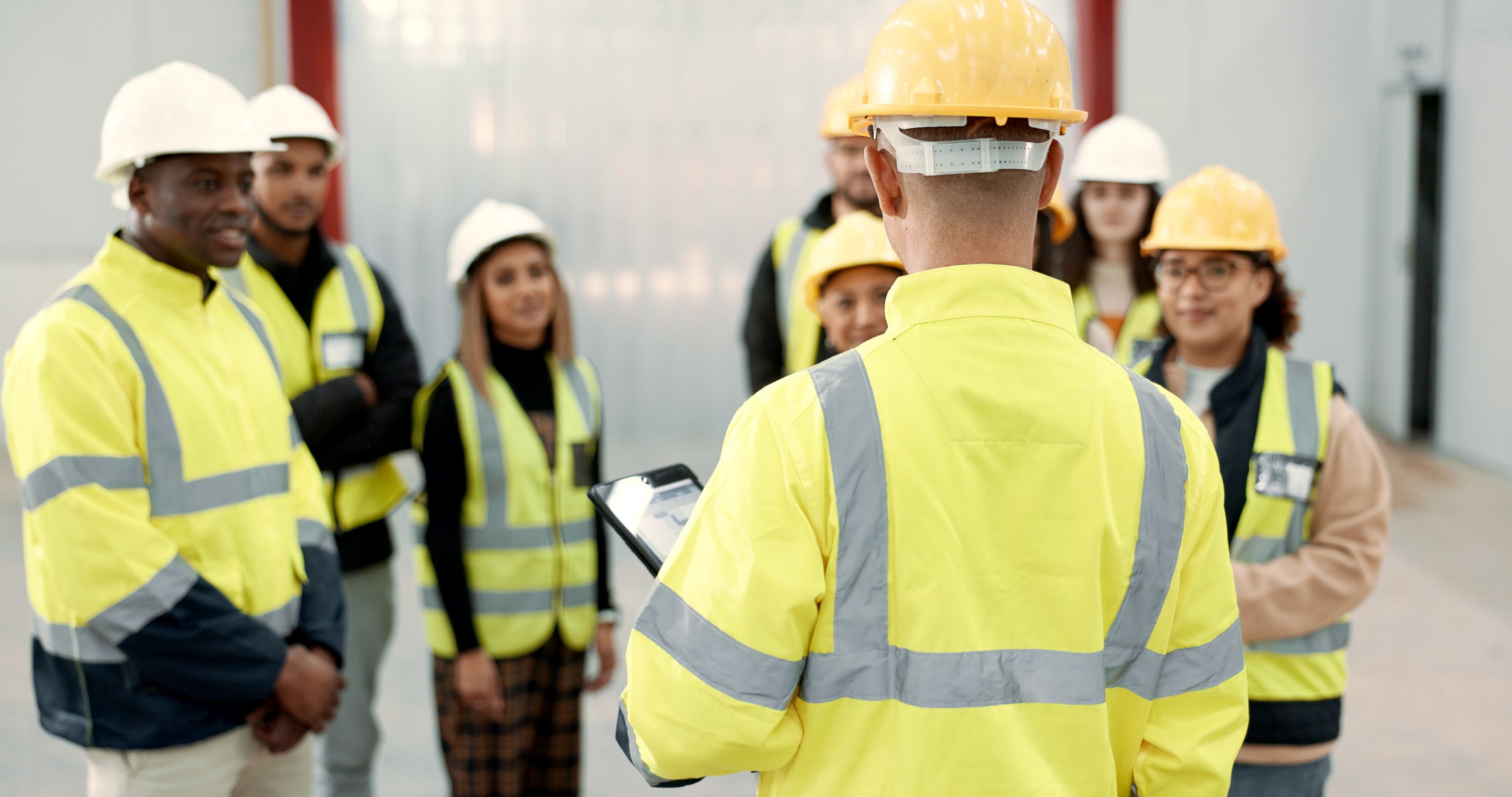 Temporary construction labour on a project site